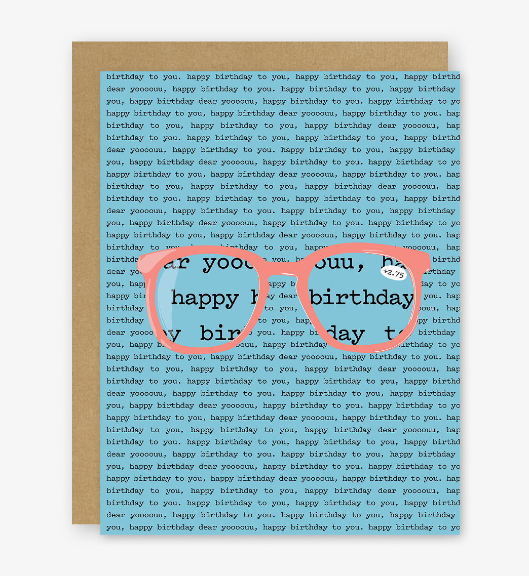 happy birthday goggles Funny Glasses Birthday Card