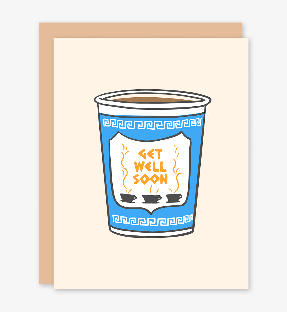 Get Well Soon NYC Coffee Cup Card