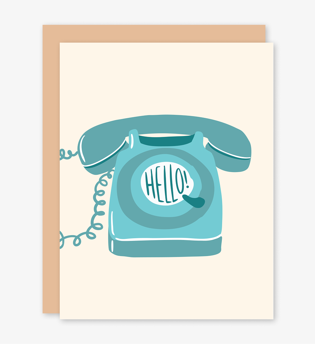 Rotary Phone Hello Card