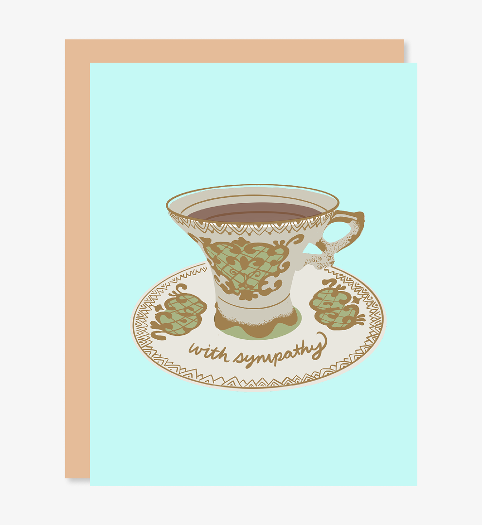 With Sympathy Tea Card