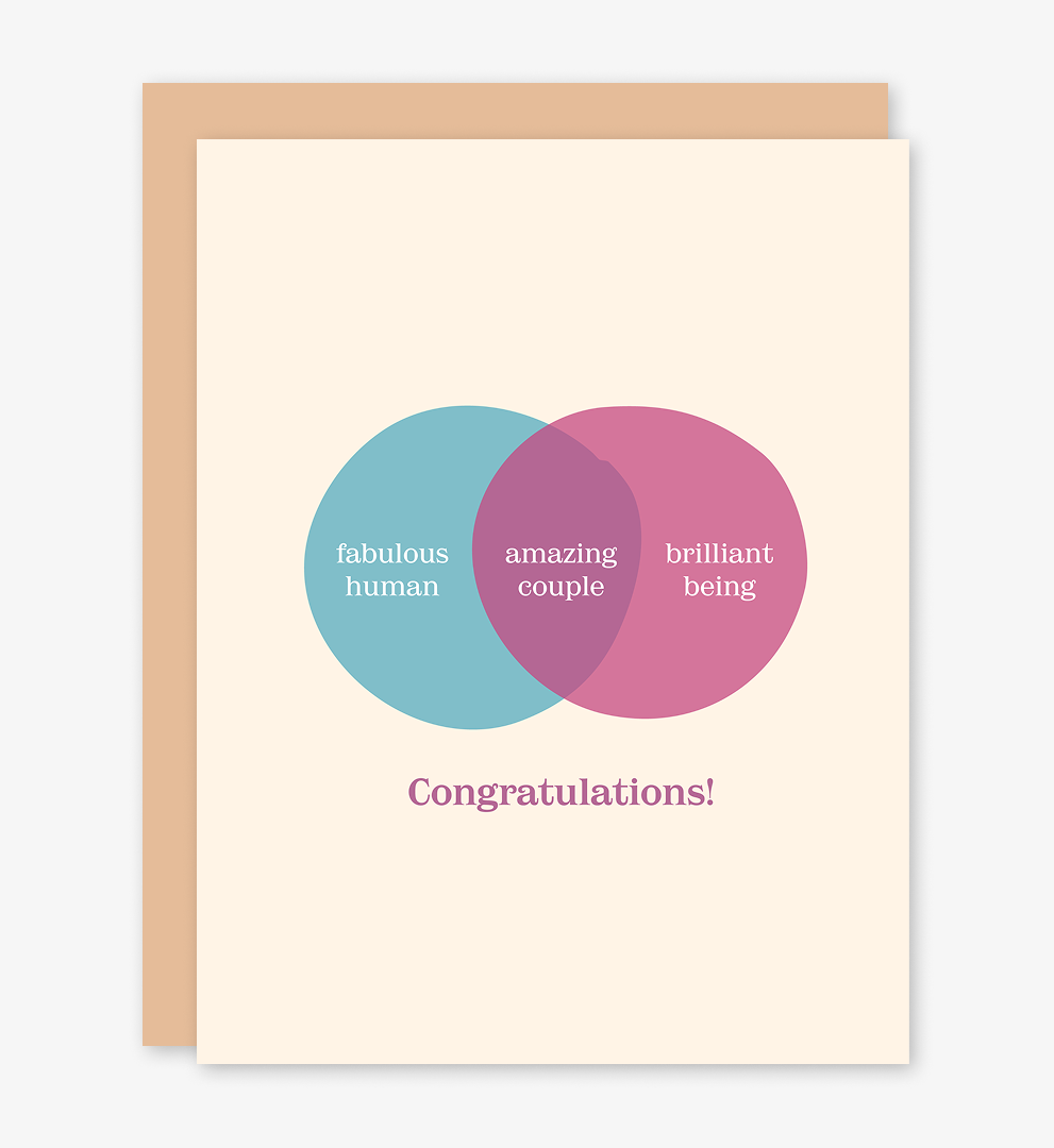 Amazing Couple Venn Diagram Card