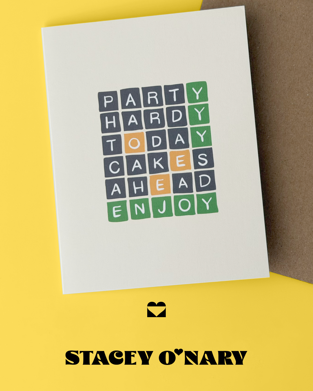 Wordle Enthusiast Birthday Card