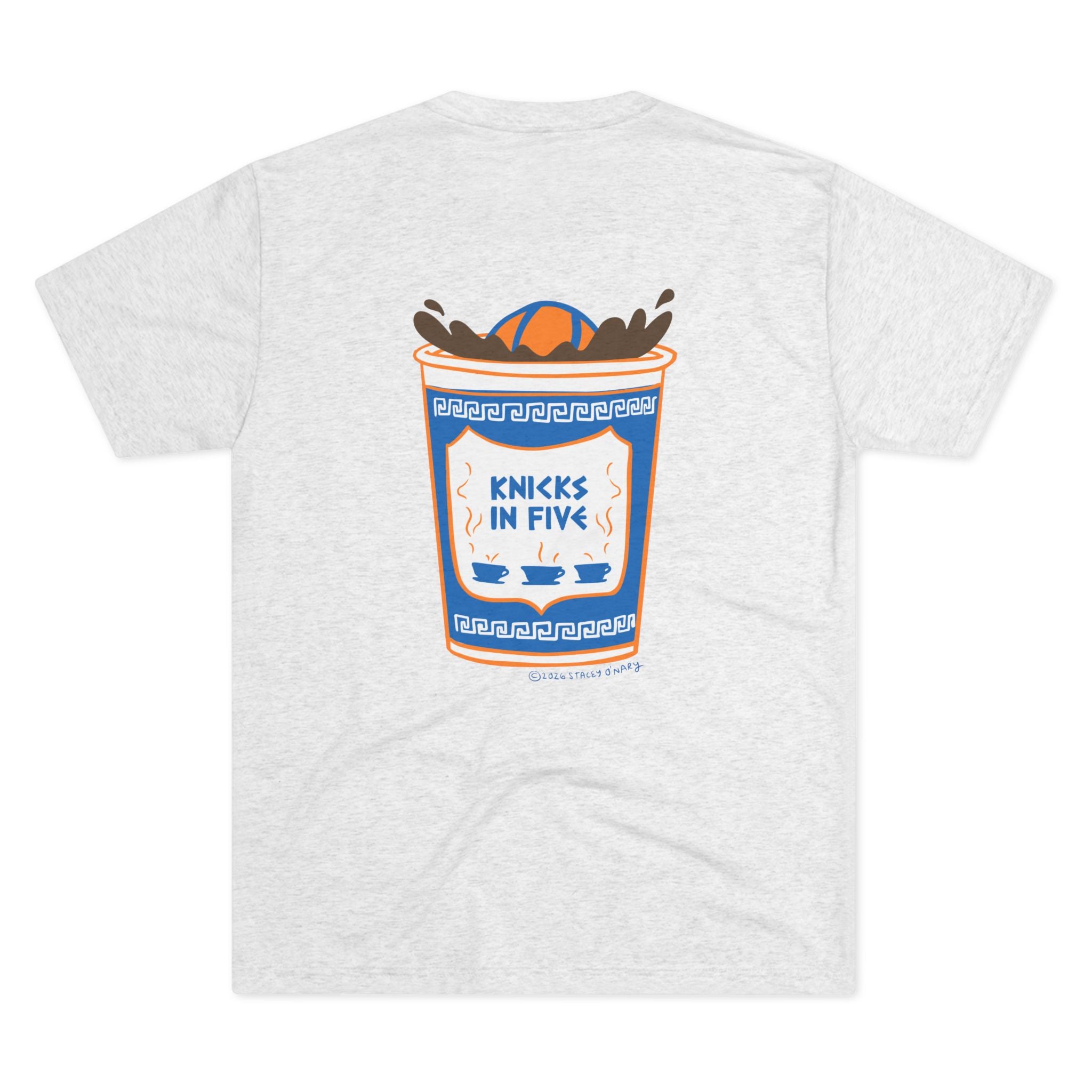 Knicks in Five Ball and Cup: Unisex Tri-Blend Crew Tee