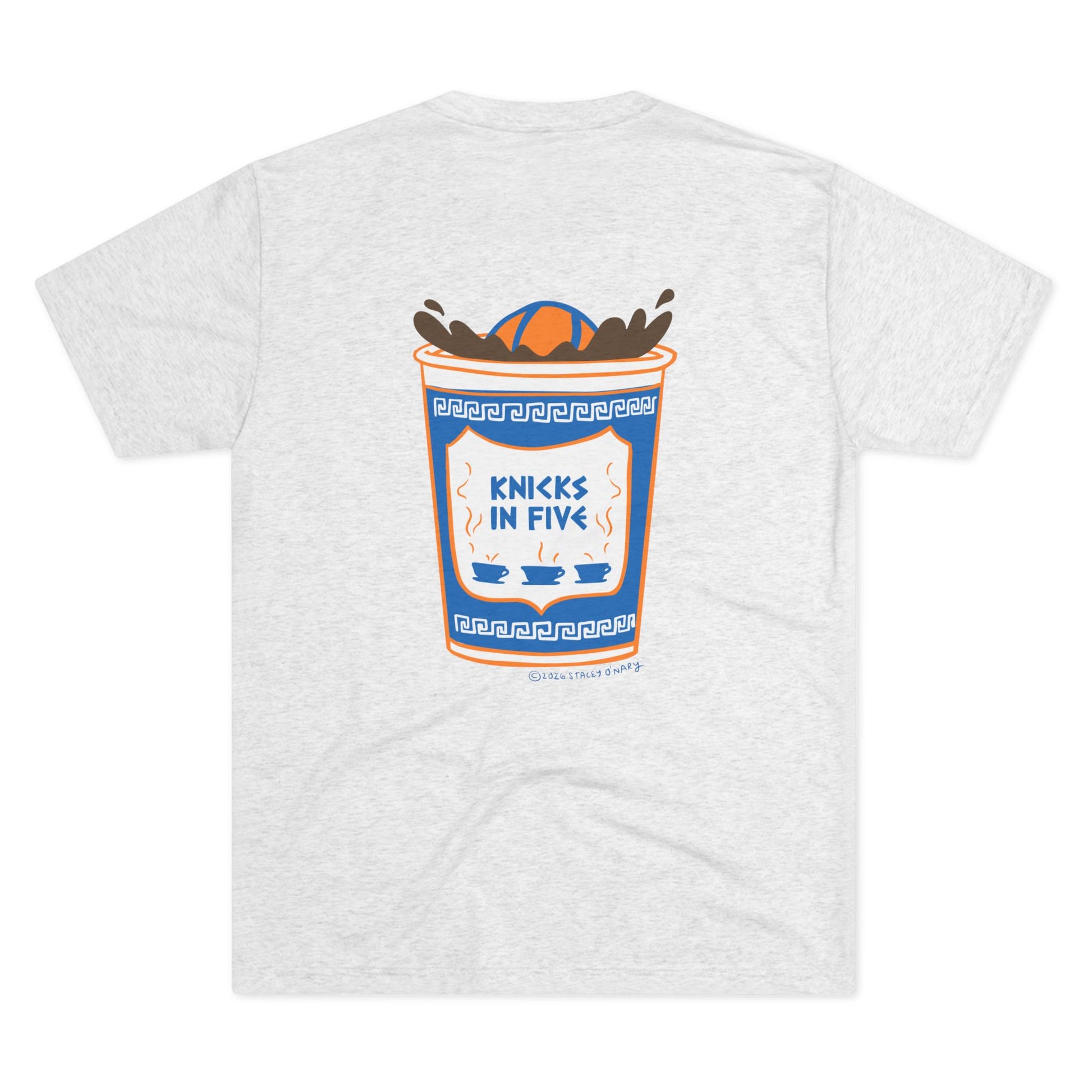 Knicks in Five Ball and Cup: Unisex Tri-Blend Crew Tee