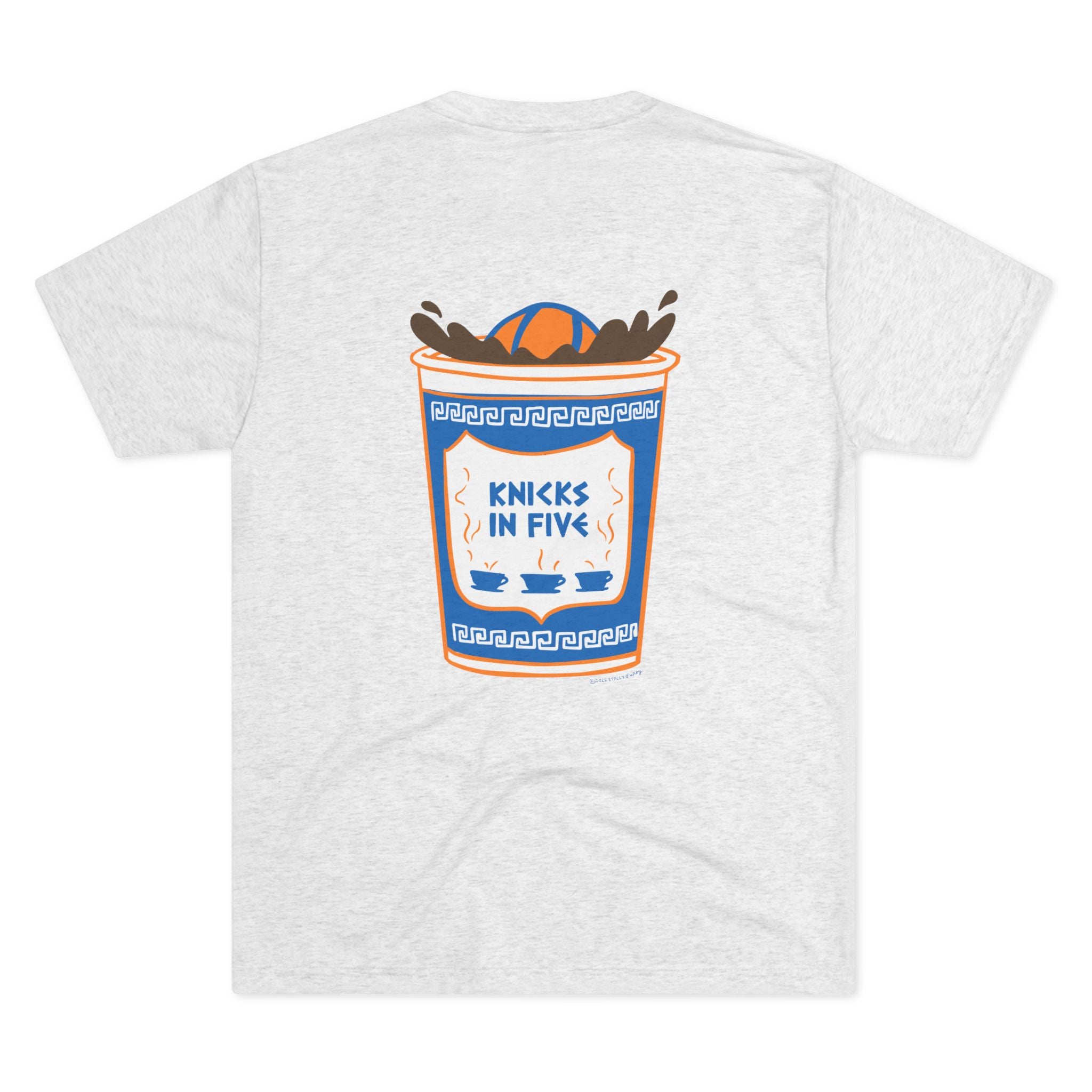 Knicks in Five Ball and Cup: Unisex Tri-Blend Crew Tee