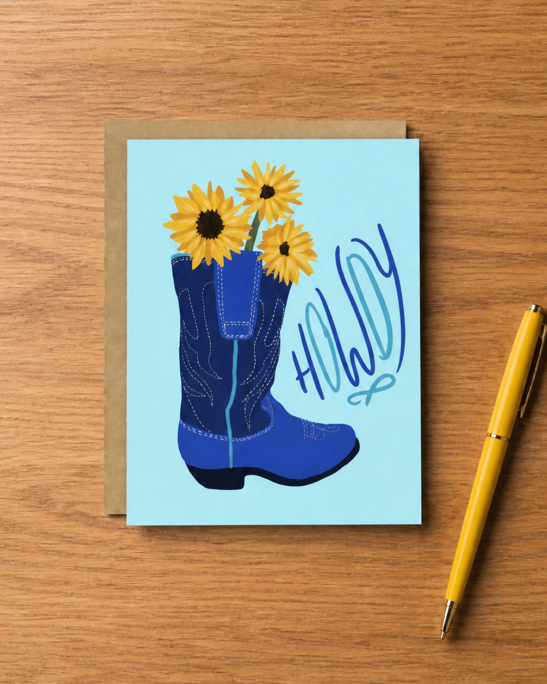 Howdy To Ya Card | Hello Greeting Card | Anytime