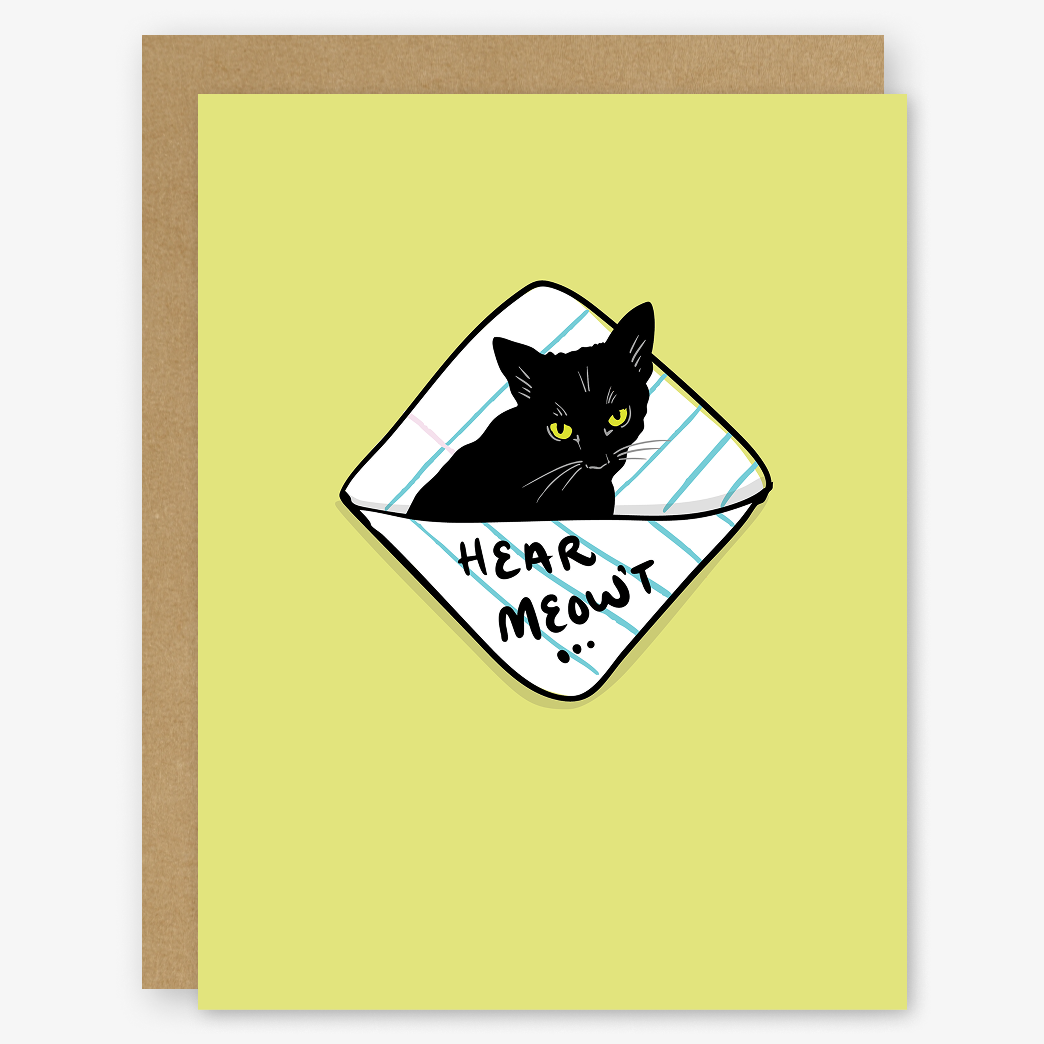 Hear Meow't Passed Note Card