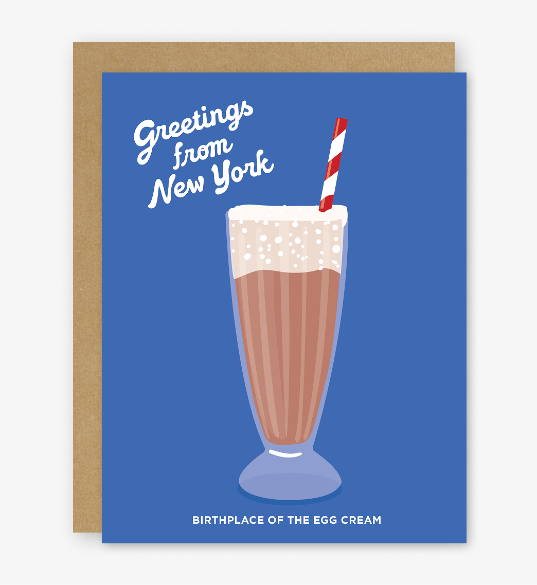 Greetings From New York Egg Cream Card