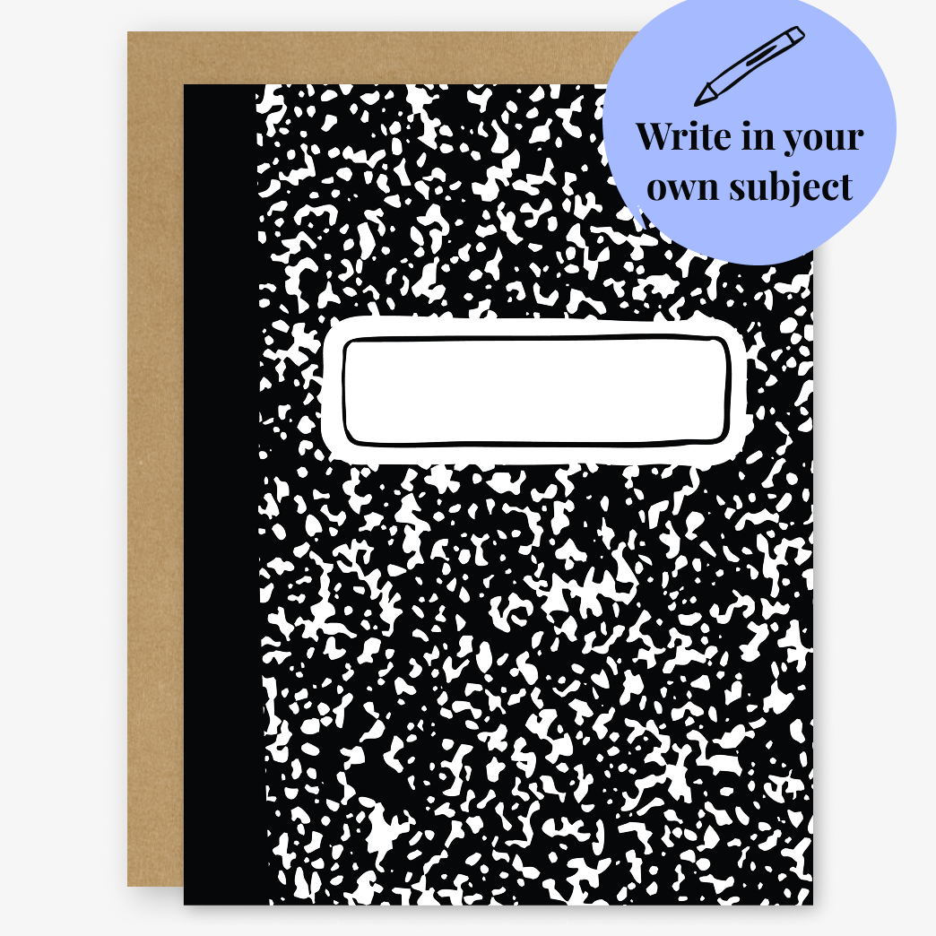Blank Composition Card (Black)