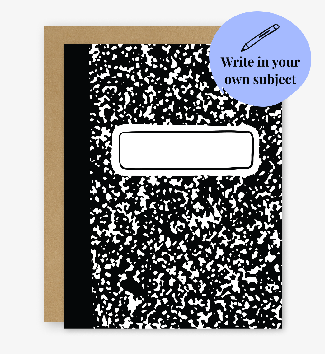 Blank Composition Card (Black)