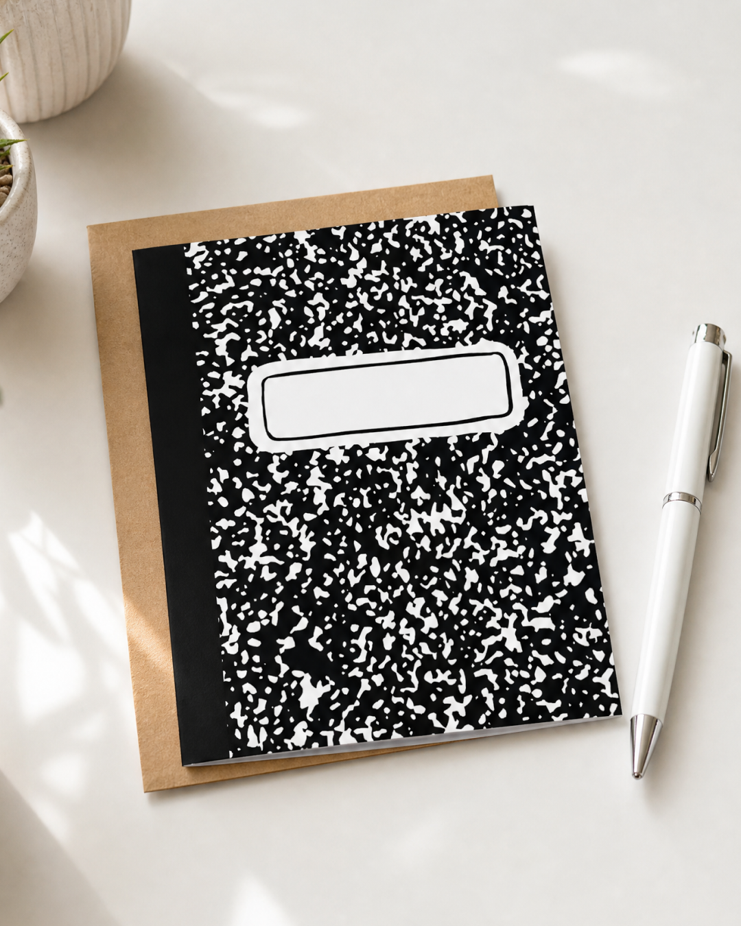 Blank Composition Card (Black)