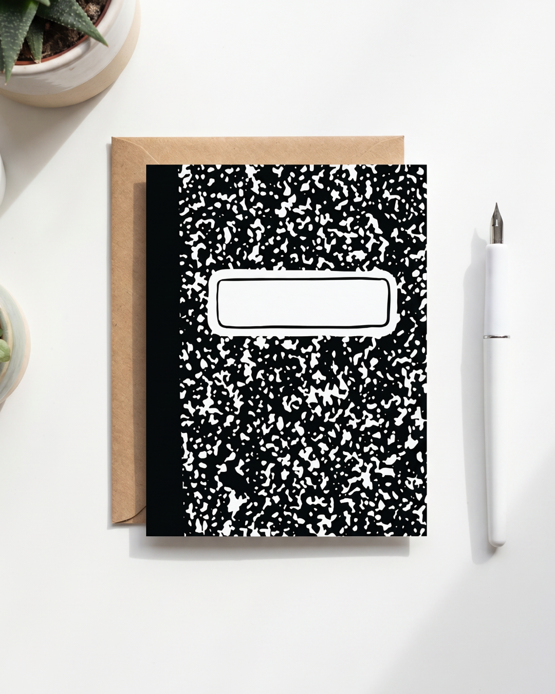 Blank Composition Card (Black)