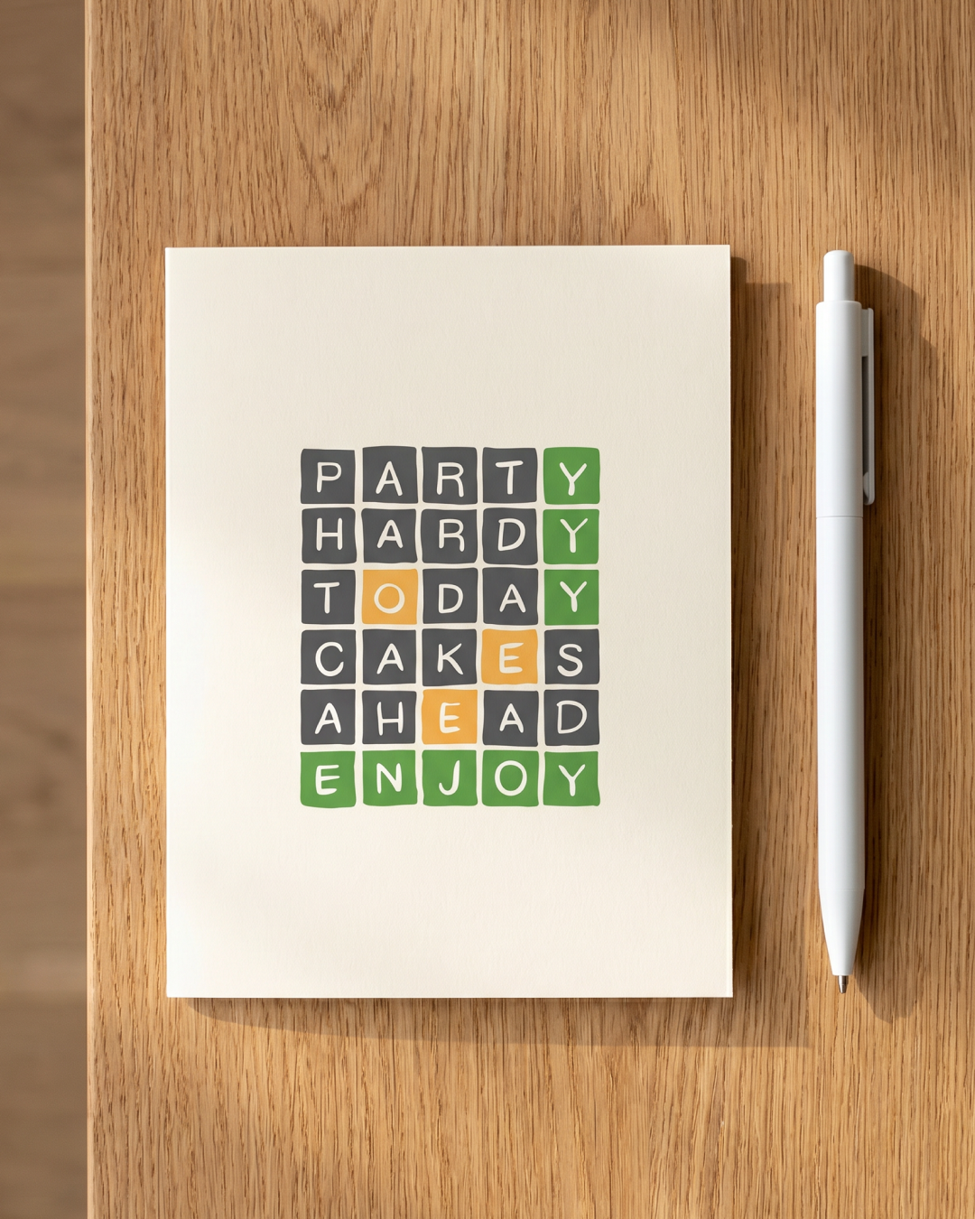 Wordle Enthusiast Birthday Card