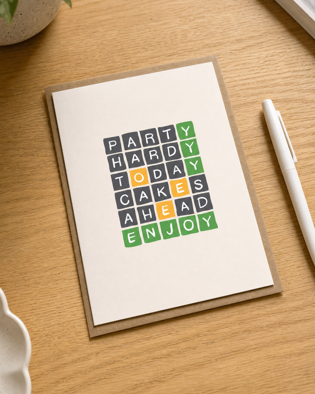 Wordle Enthusiast Birthday Card