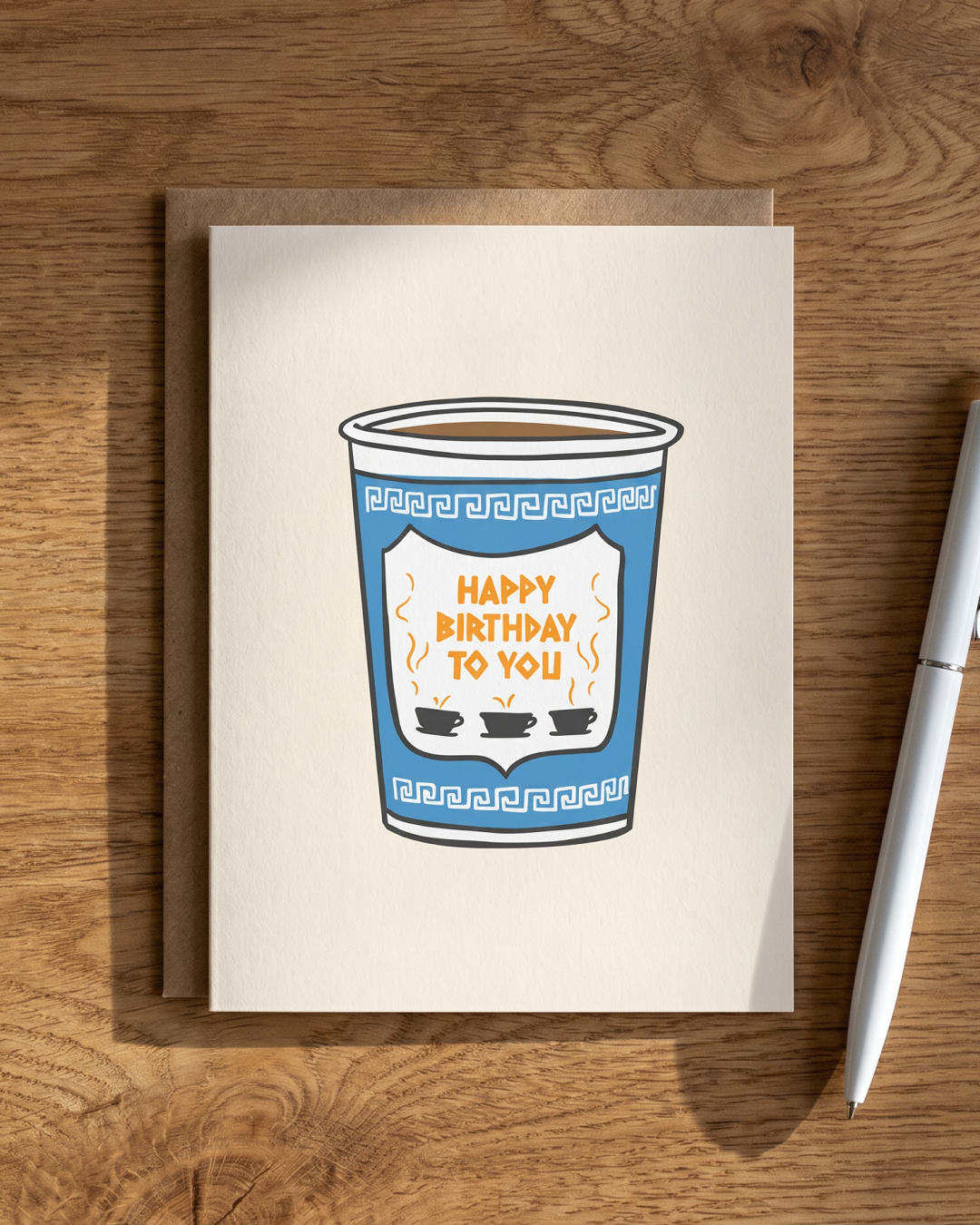 Happy Birthday NYC Coffee Cup Card