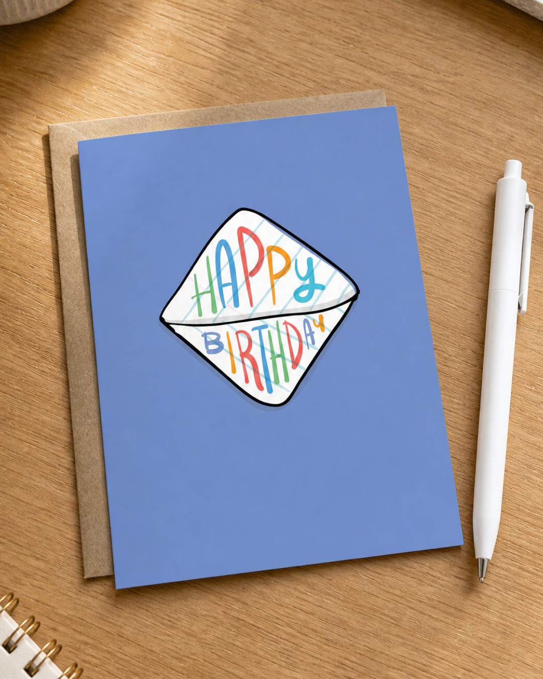 Happy Birthday Passed Note Card