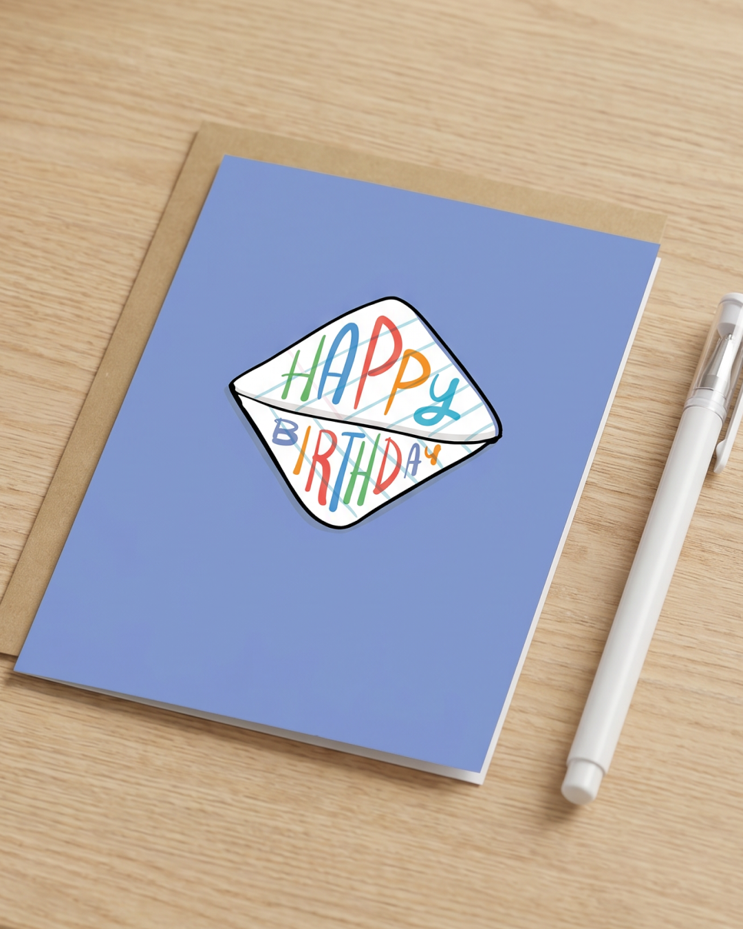 Happy Birthday Passed Note Card