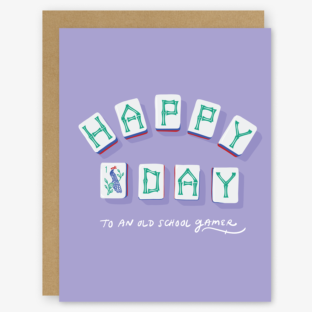 Happy "Bird Bam" Birthday Mahjong Card