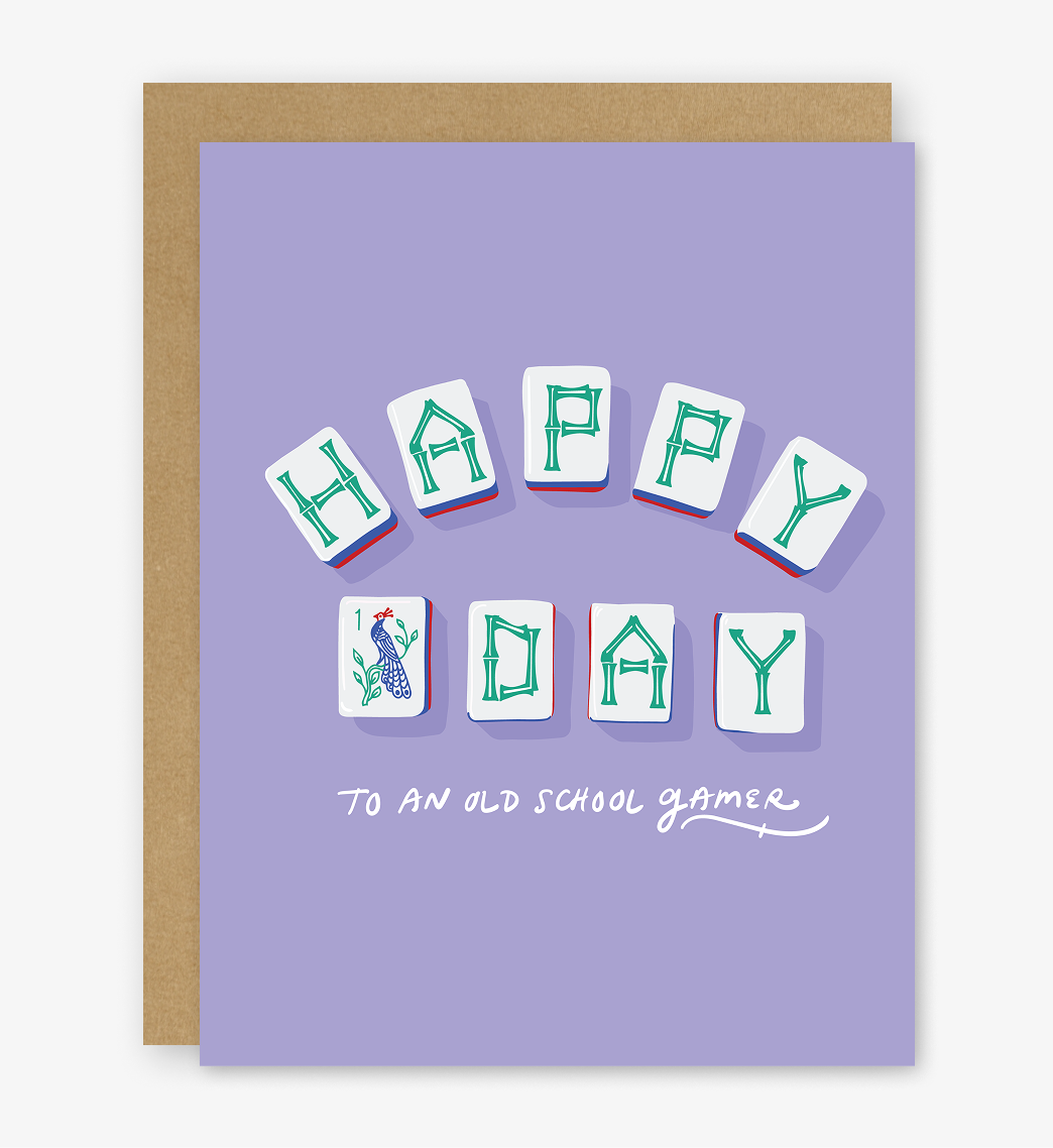 Happy "Bird Bam" Birthday Mahjong Card