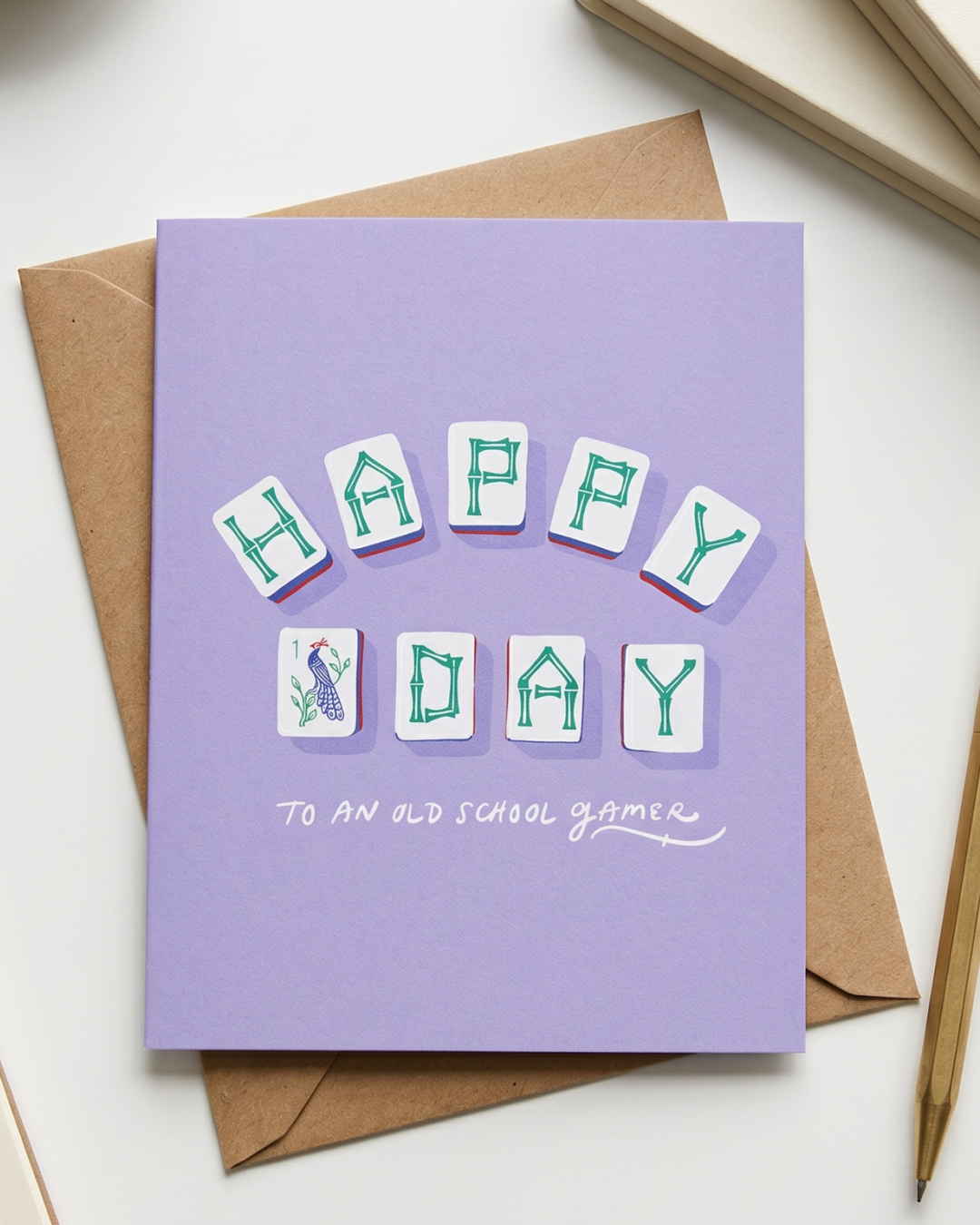 Happy "Bird Bam" Birthday Mahjong Card