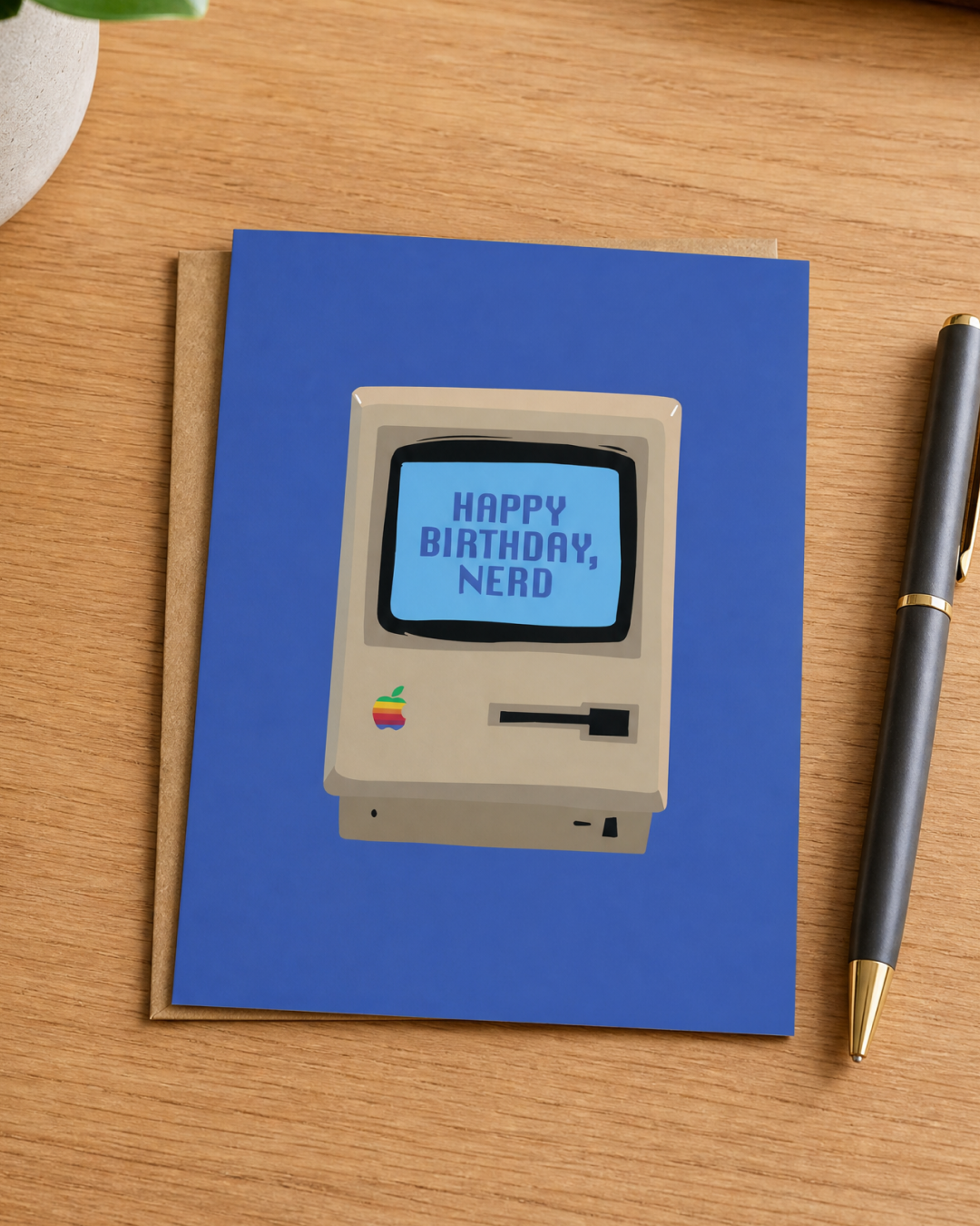 Happy Birthday Nerd Old Mac Computer Card
