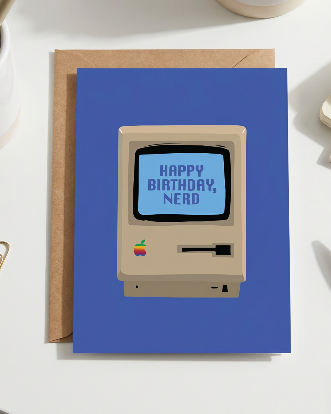 Happy Birthday Nerd Old Mac Computer Card