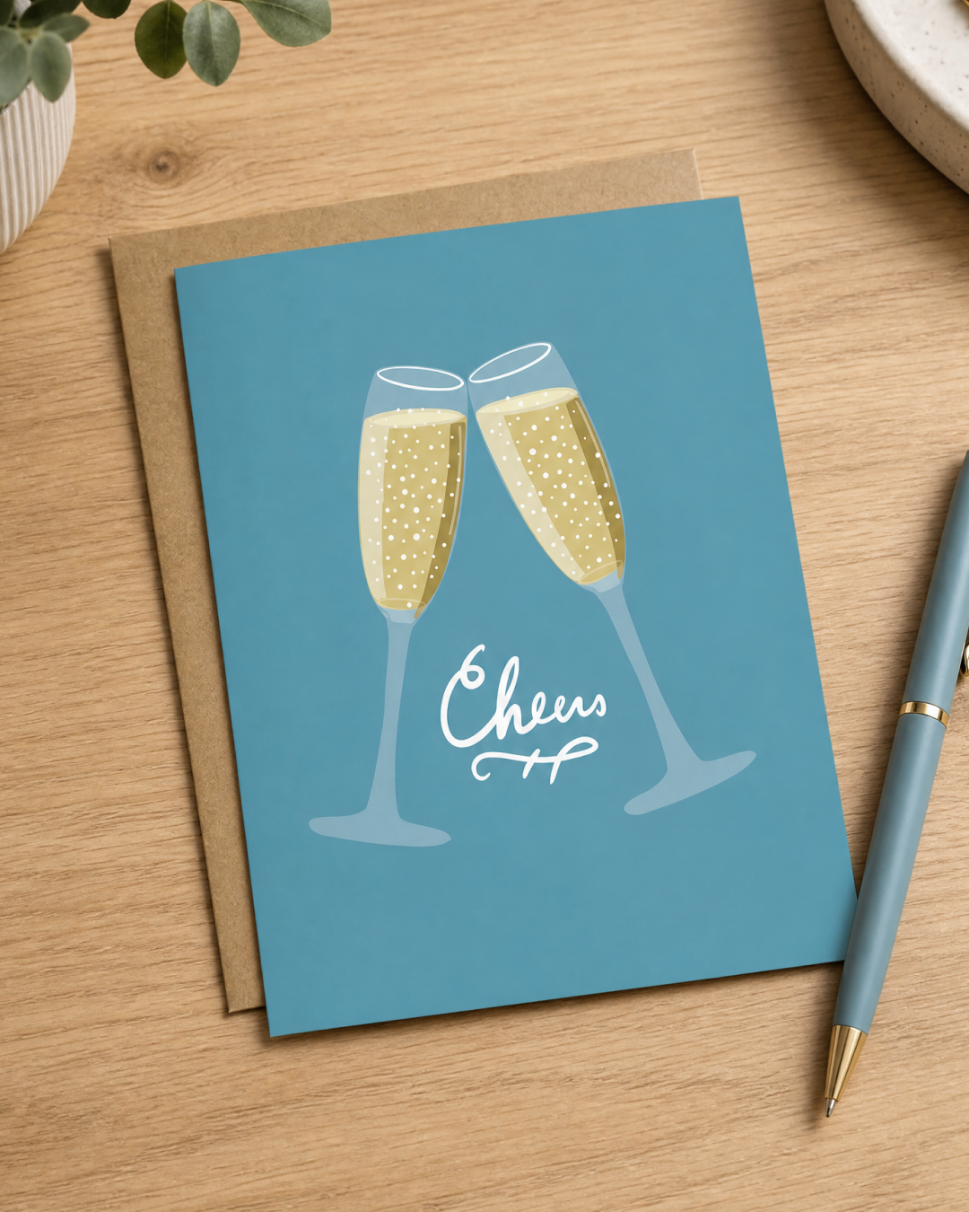 Cheers Champagne Card