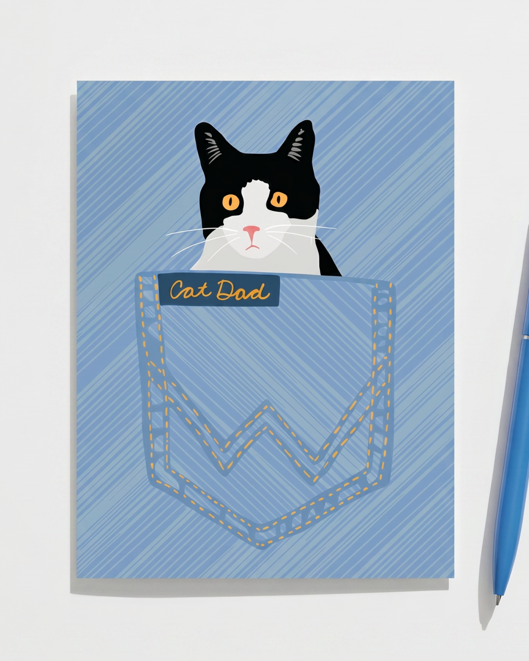 Cat Dad - Happy Father's Day Card