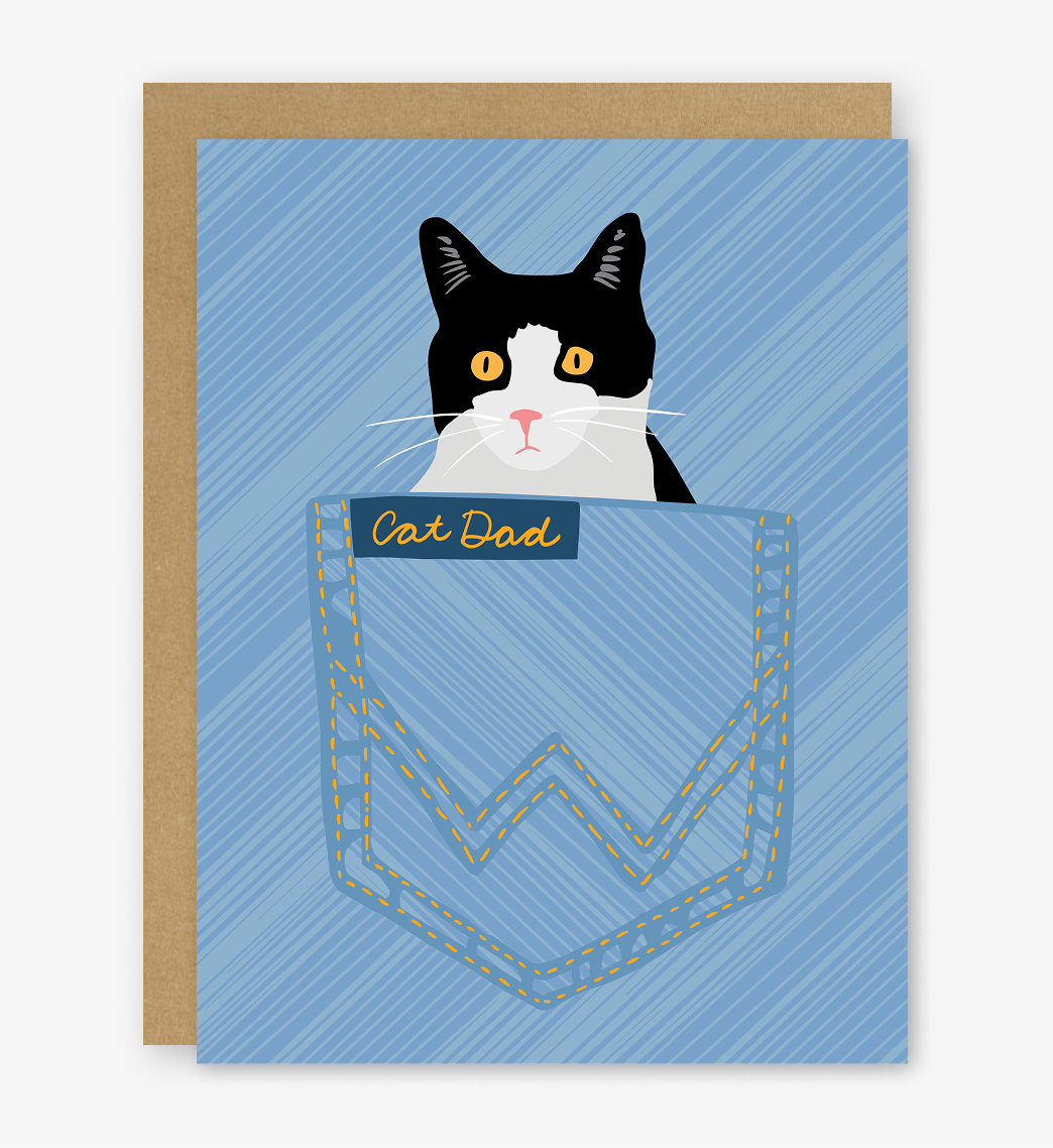 Cat Dad - Happy Father's Day Card