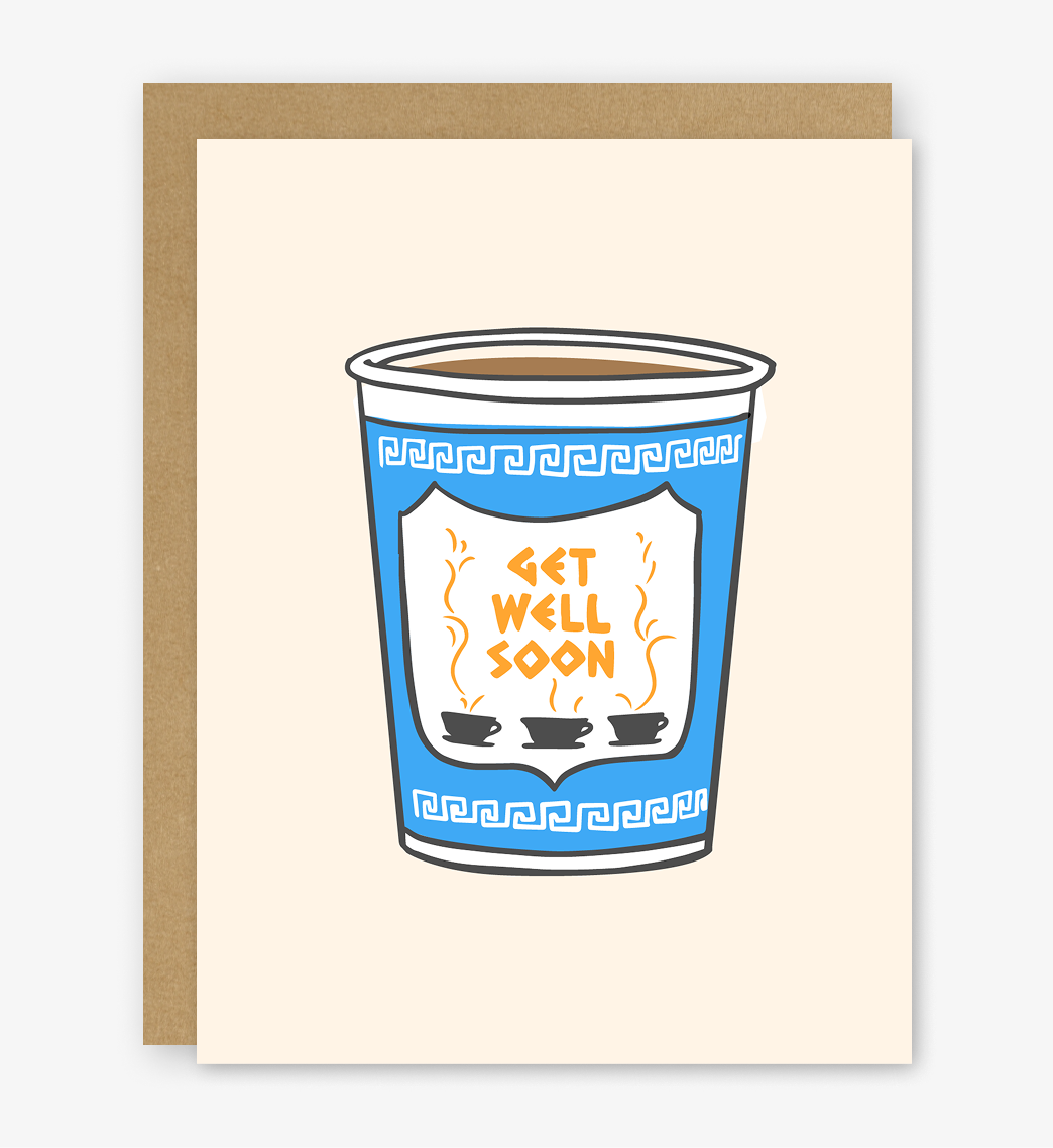 Get Well Soon NYC Coffee Cup Card | Get Well Card