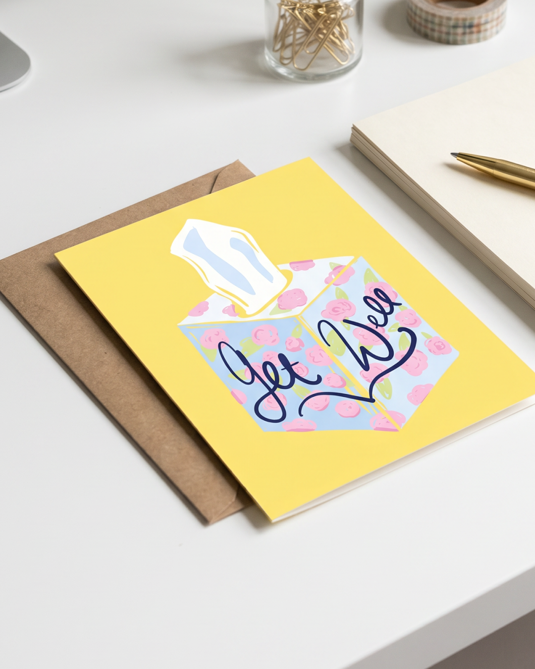 Get Well Tissue Box Card