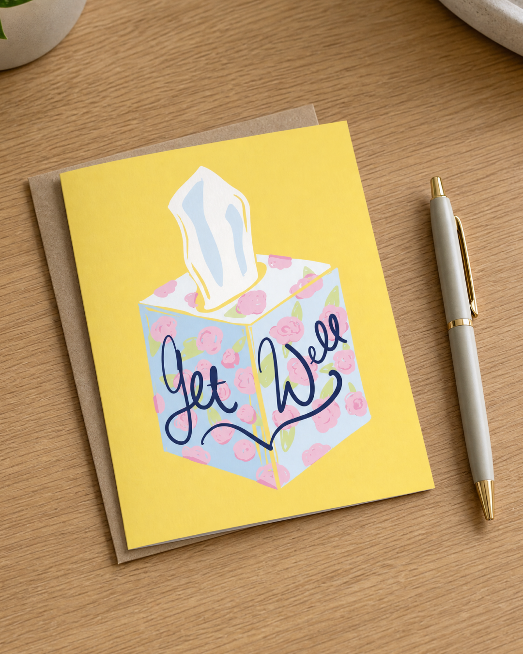 Get Well Tissue Box Card