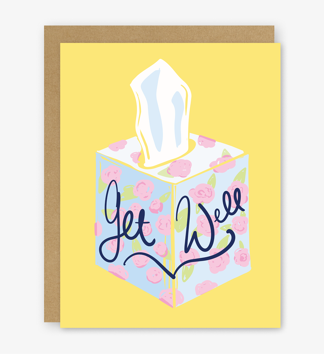 Get Well Tissue Box Card