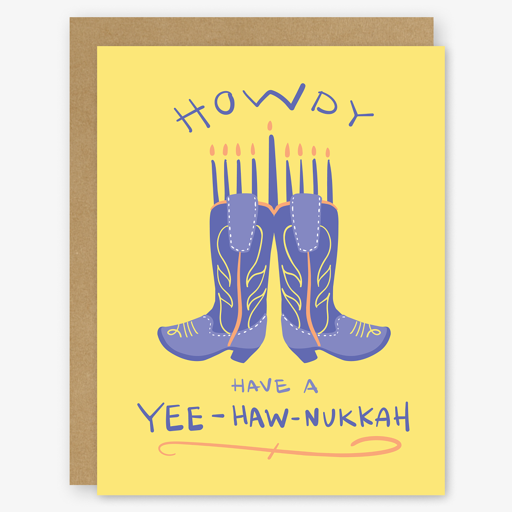 Howdy Hanukkah Menorah Boots