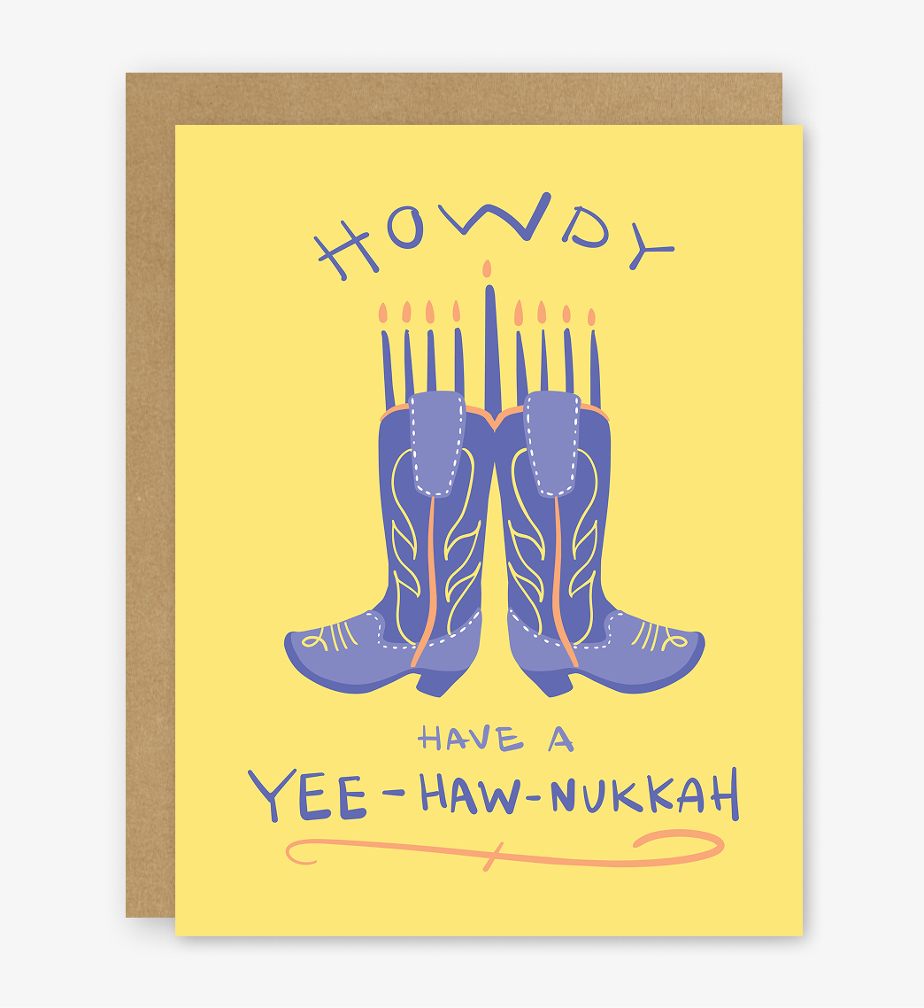 Howdy Hanukkah Menorah Boots