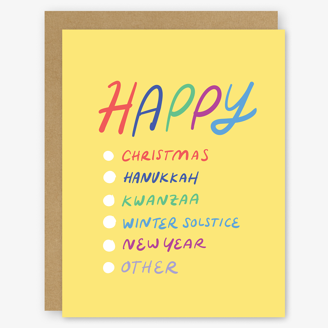 Check All That Apply Holiday Card