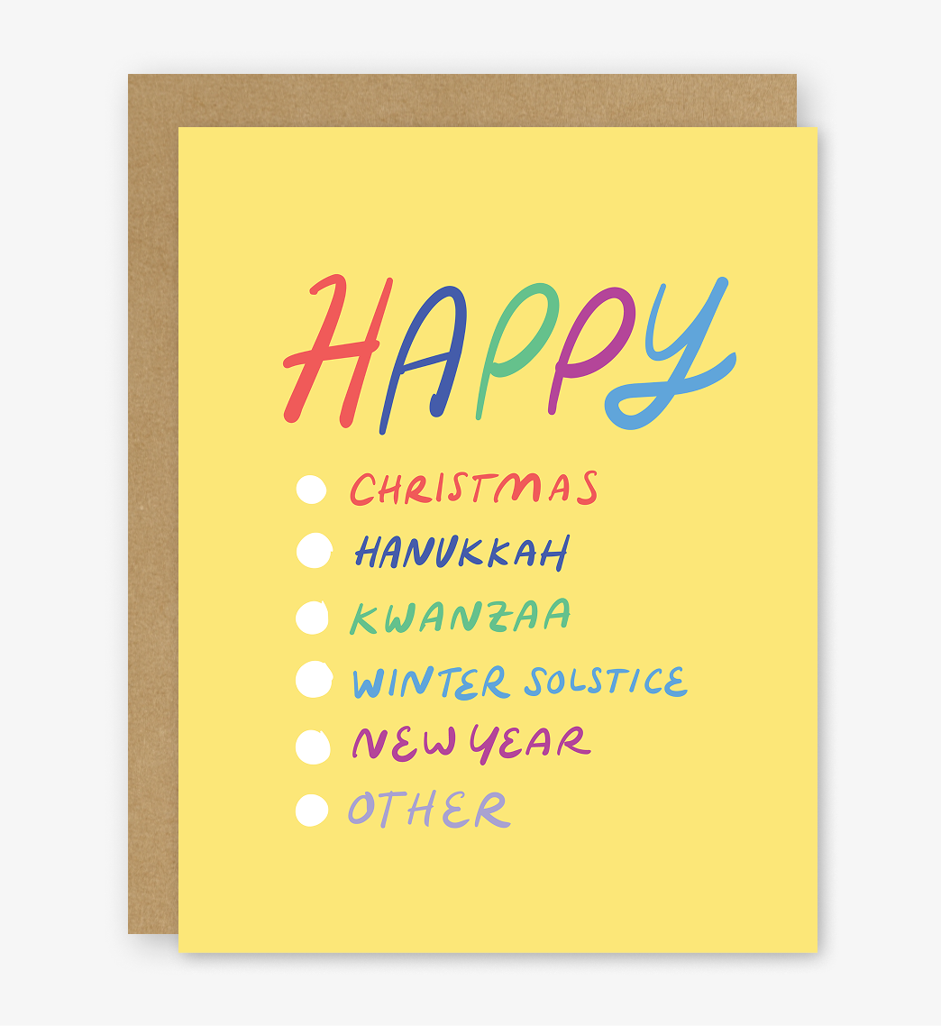 Check All That Apply Holiday Card