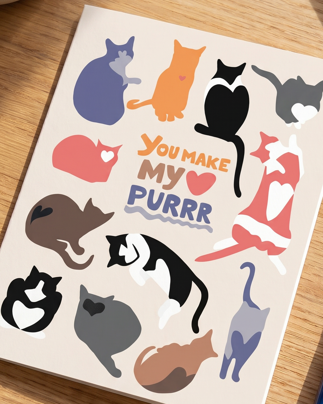 You Make My Heart Purr Valentine’s Day Card