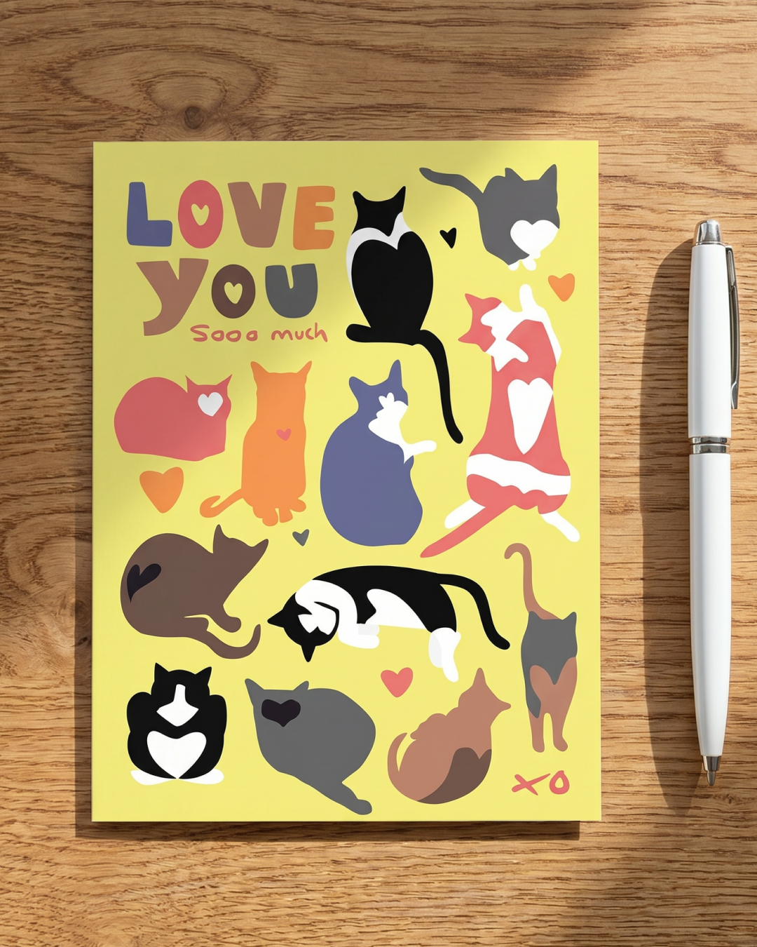 Love You So Much Cat Valentine’s Day Card