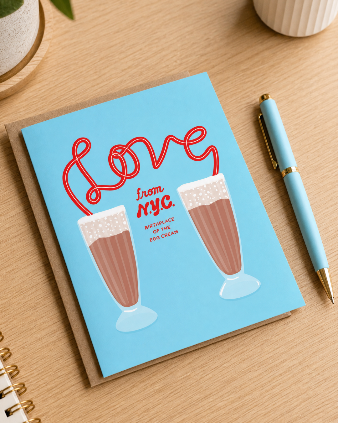 Love From NYC Egg Cream Card