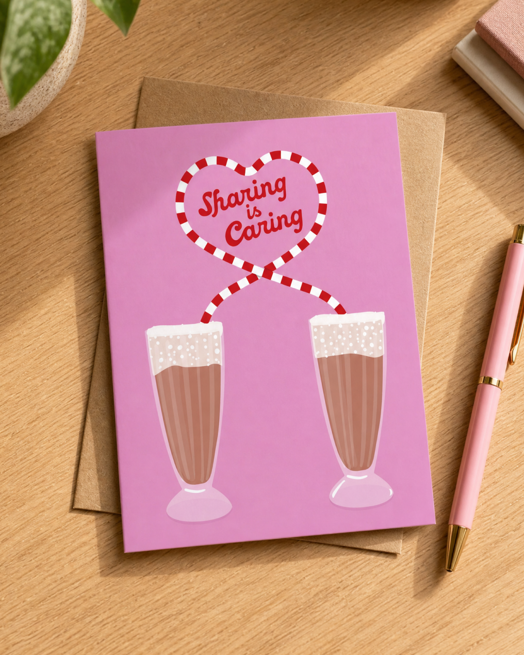 Sharing Is Caring Egg Cream Card