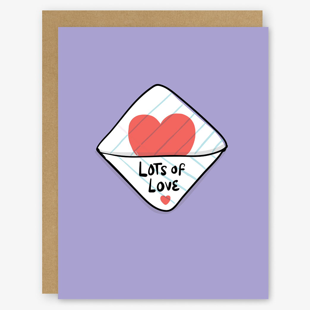 Lots of Love Passed Note Card