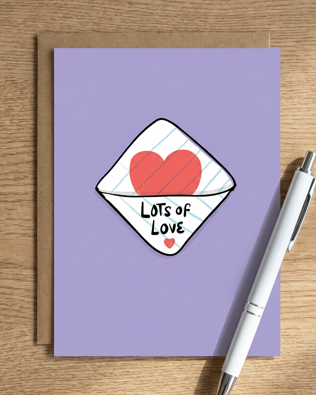 Lots of Love Passed Note Card