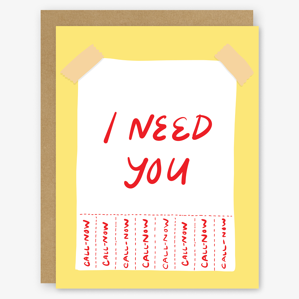 I Need You Street Flyer Greeting Card