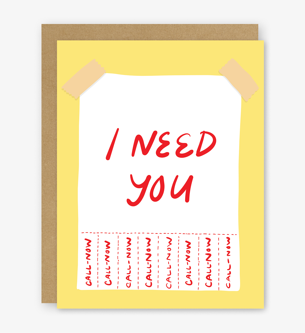 I Need You Street Flyer Greeting Card