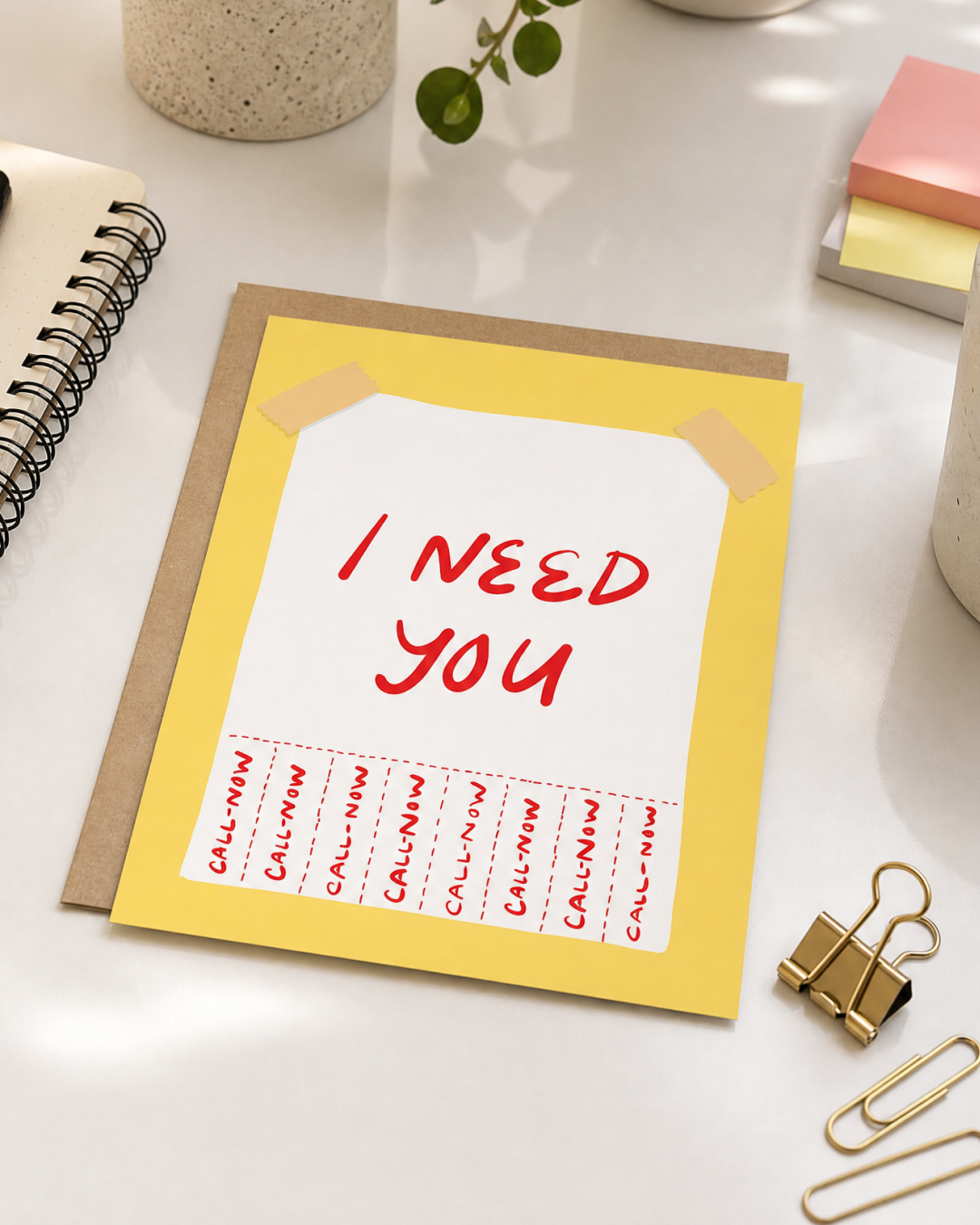 I Need You Street Flyer Greeting Card