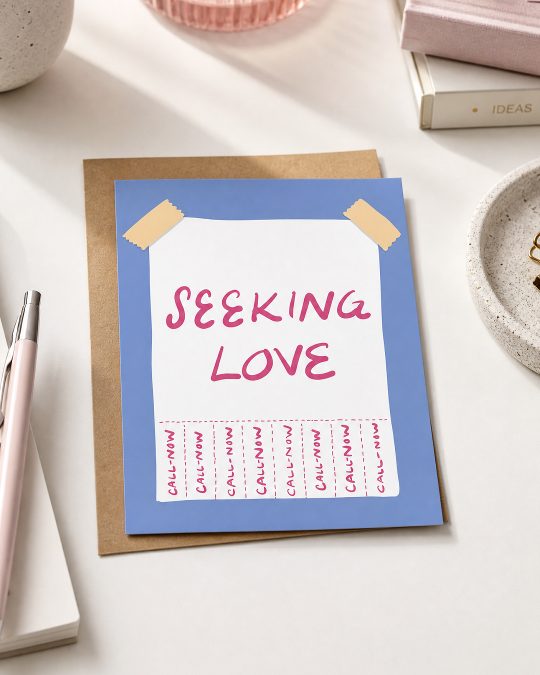 Seeking Love Street Flyer Greeting Card