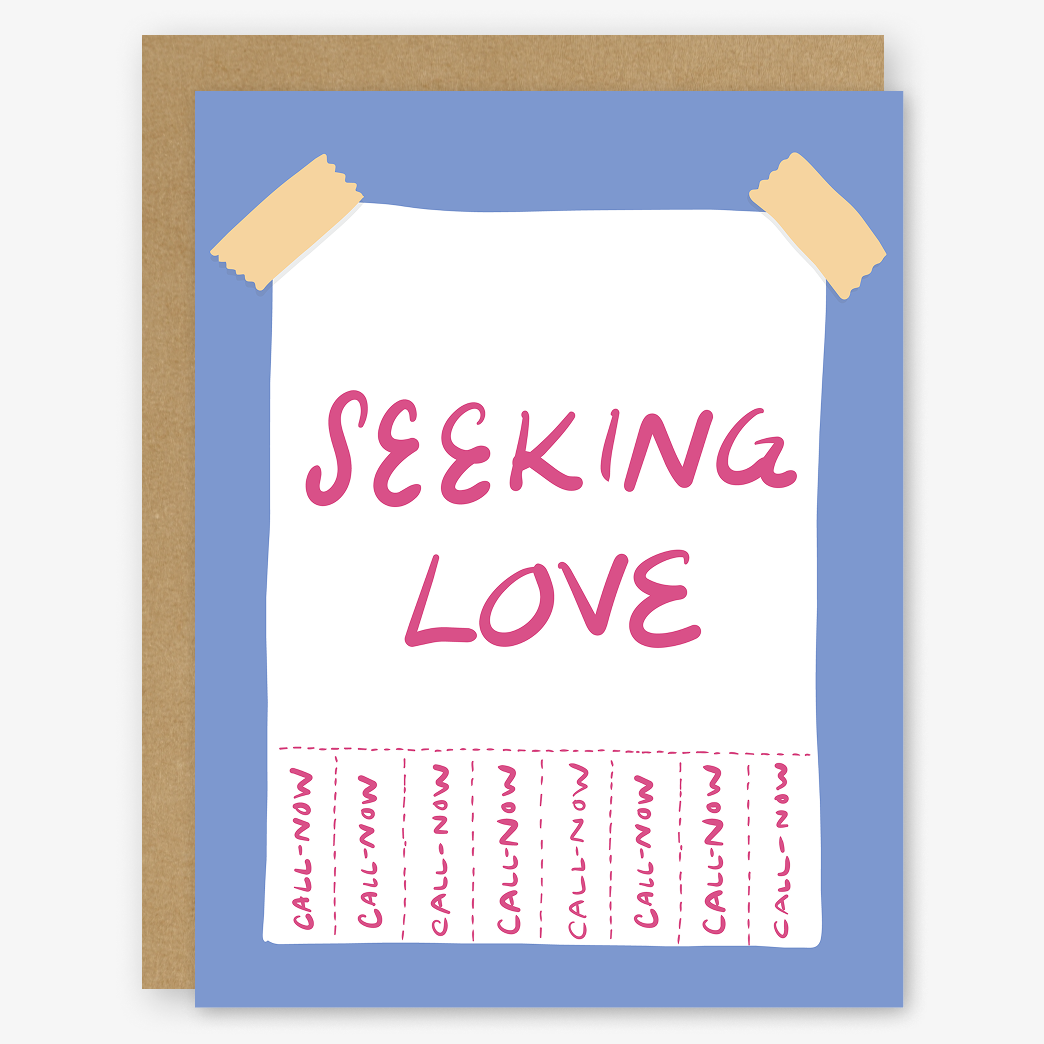Seeking Love Street Flyer Greeting Card