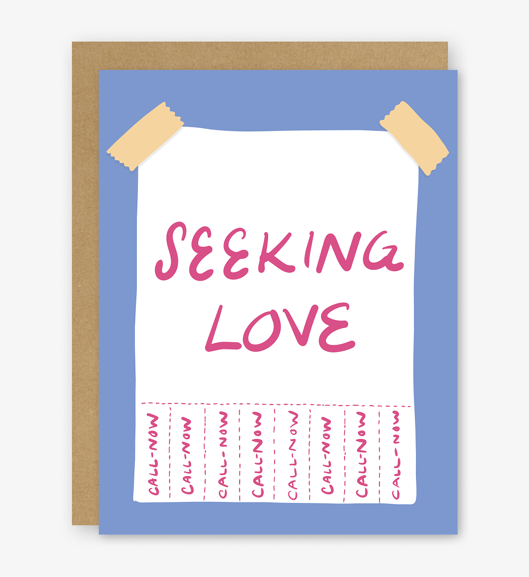 Seeking Love Street Flyer Greeting Card