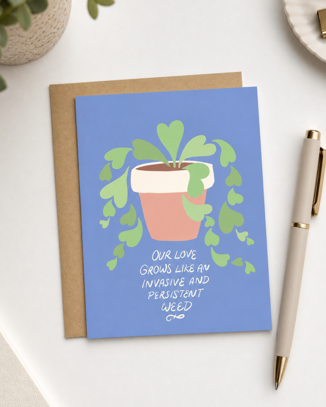 Our Love Grows Like A Weed Greeting Card